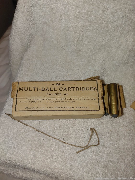 Rare Multi-Ball Caliber 45 Cartridges by Frankford Arsenal  Qty of 14-img-2