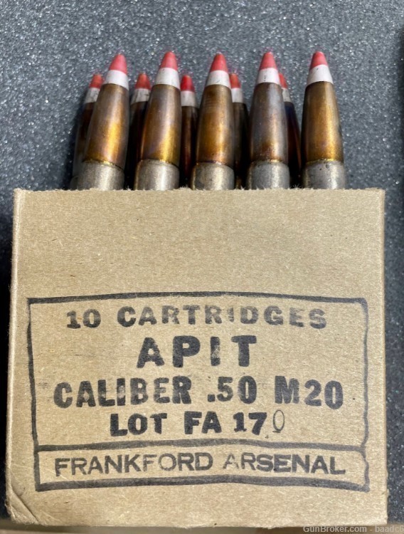 50 BMG APIT Frankford Arsenal Military Surplus Tracer Armor Piercing-img-0
