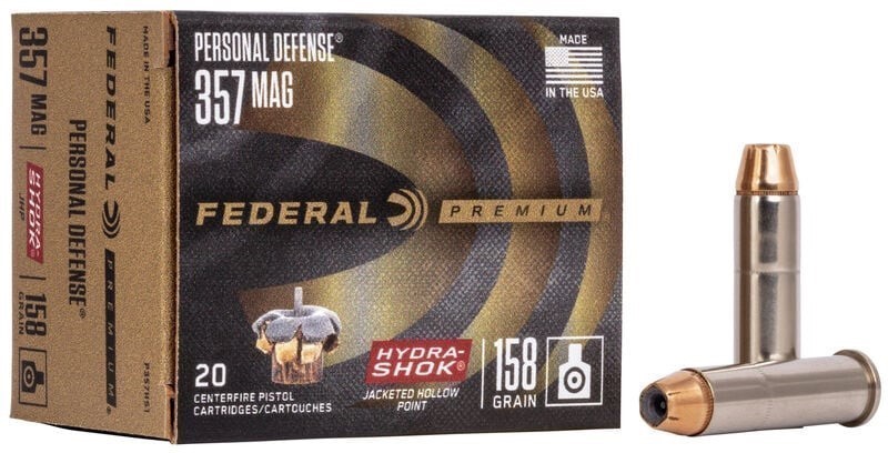 Federal Personal Defense Hydra-Shok 357 Magnum 158 Grain P357HS1-img-0