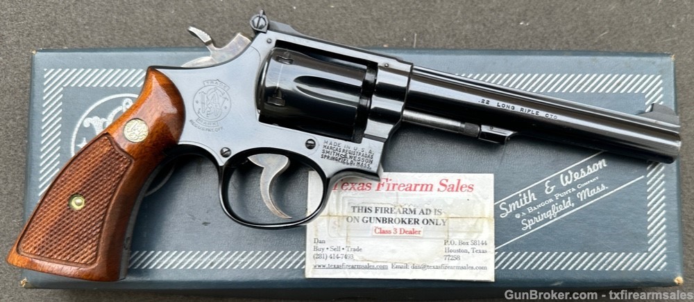 S&W 17-3 K-22 .22LR, 6" Barrel, Pinned & Recessed, Made in 1971-img-1