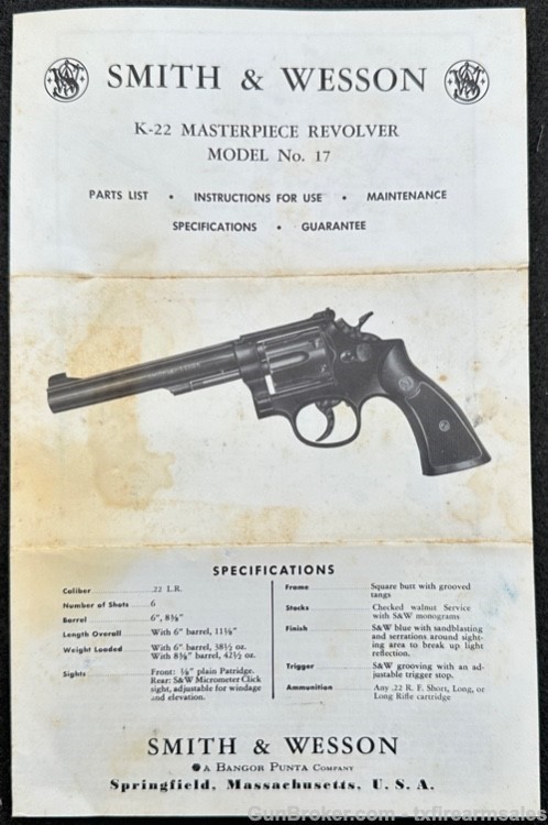 S&W 17-3 K-22 .22LR, 6" Barrel, Pinned & Recessed, Made in 1971-img-44