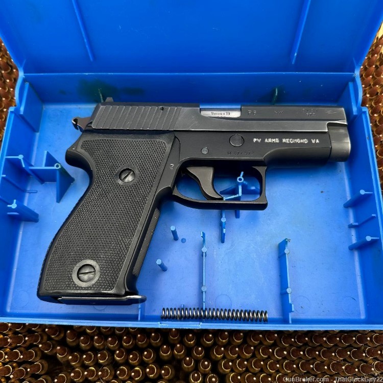 Sig Sauer P6 German Police P225 9mm w/ Case No Reserve Layaway Available-img-0
