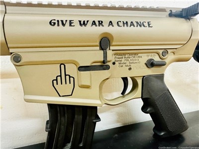 AR10- Long Range Match- Give War A Chance- Magpul FDE - Peace War Safety