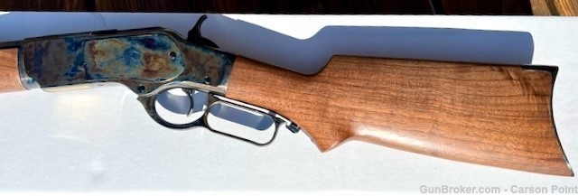 Winchester 1873 Sporter Octagon Curved Grip Color Case Hardened 44-40 NIB-img-17