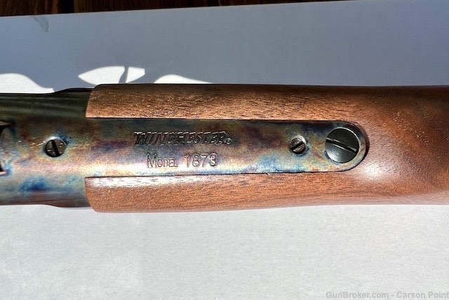 Winchester 1873 Sporter Octagon Curved Grip Color Case Hardened 44-40 NIB-img-26