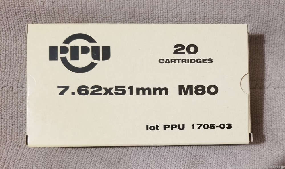 Prvi Partizan PPU 7.62x51mm M80 Ball Ammo 100 Rds 7.62- - !Penny Opening!-img-1