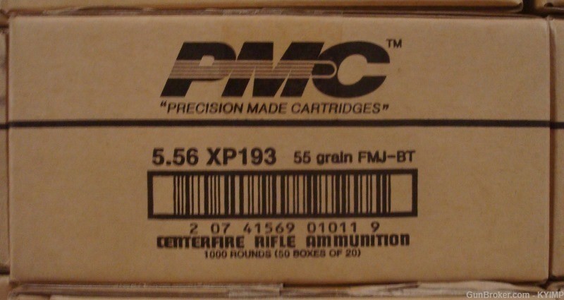 1000 PMC X-TAC FMJ 55 grain Factory NEW 556 Ammo M193 5.56-img-0