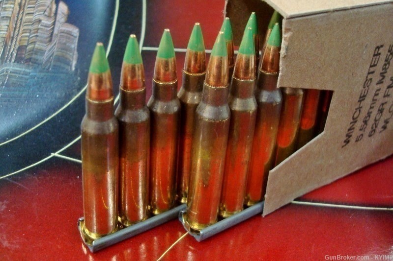 90 Winchester LC 5.56 Nato M855 62 gr Green Tip Ammo XM855 WM855K SS109-img-4