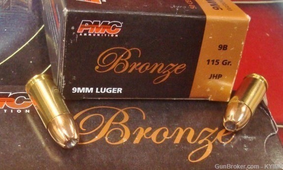 200 PMC 9mm JHP PMC 115 grain HOLLOW POINT 9B new ammunition-img-1