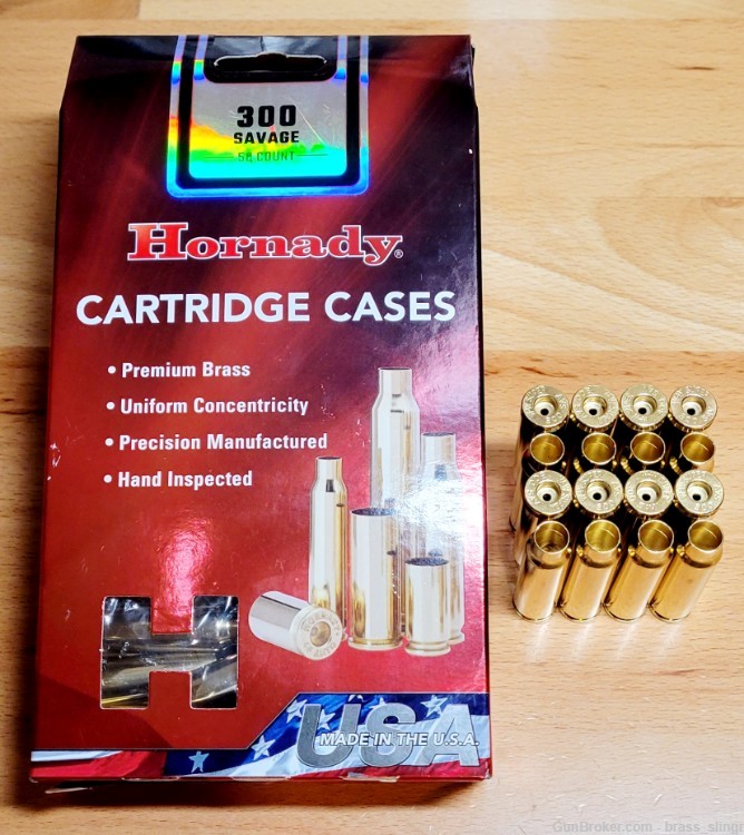 NEW 300 Savage brass Hornady & Winchester QTY 56-img-0