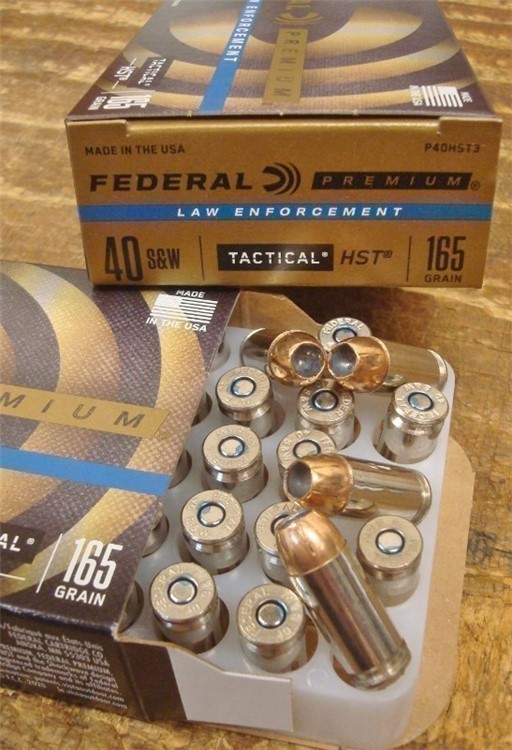 1000 Federal .40s&w HST 165 gr JHP Tactical P40HST3 ammunition-img-1