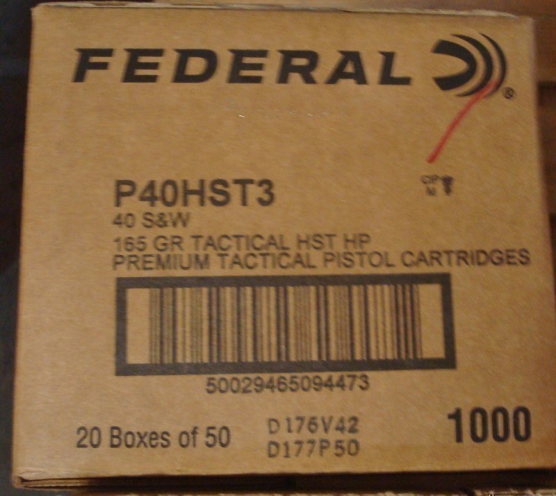 1000 Federal .40s&w HST 165 gr JHP Tactical P40HST3 ammunition-img-5