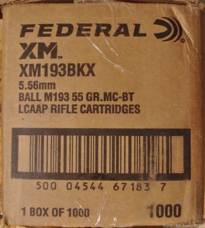 200 FEDERAL 5.56 FMJBT 55 gr brass new ammunition XM193BK-img-4