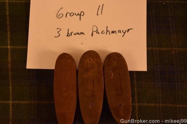 3 Vintage brown Pachmayr recoil pads Group #11-img-0