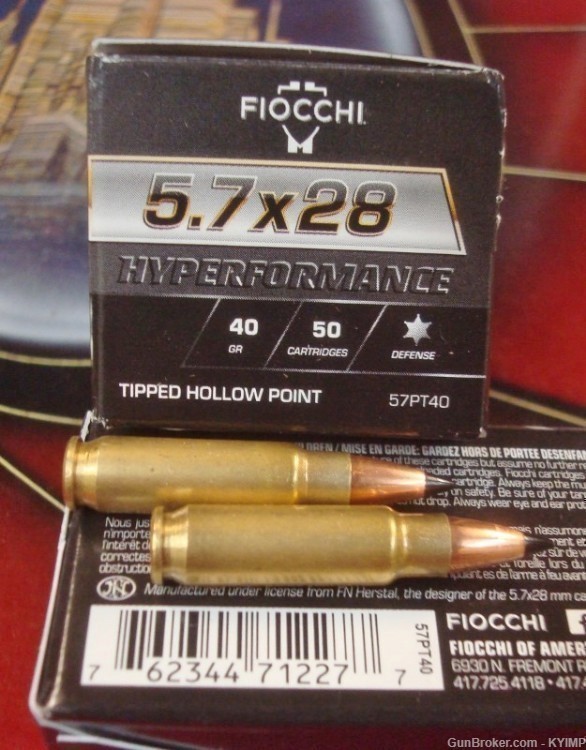 500 FIOCCHI 5.7x28 HYPERPERFORMANCE 40 gr New HP Ammunition 57PT40-img-3