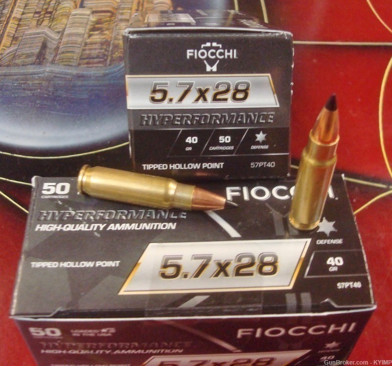 500 FIOCCHI 5.7x28 HYPERPERFORMANCE 40 gr New HP Ammunition 57PT40-img-1