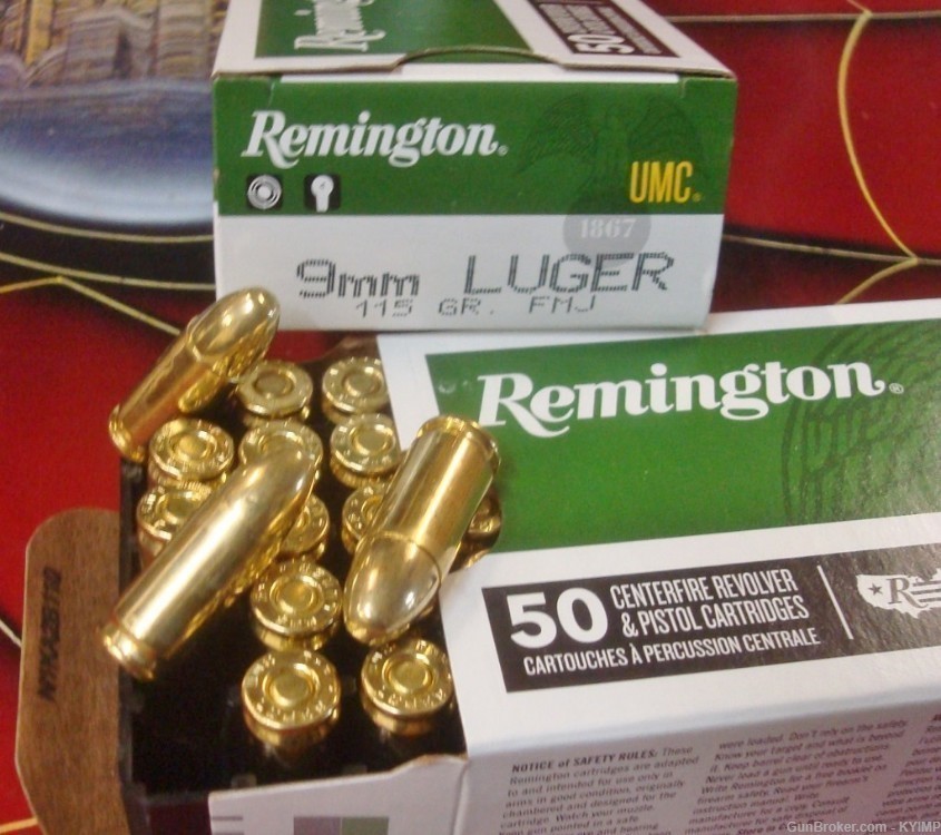 200 Remington FMJ UMC 9mm 115 gr Factory NEW Ammo 23728-img-0