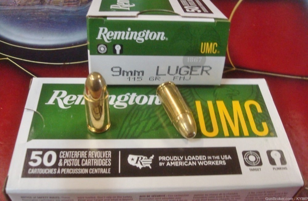 200 Remington FMJ UMC 9mm 115 gr Factory NEW Ammo 23728-img-1
