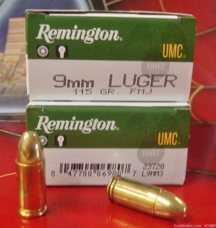 200 Remington FMJ UMC 9mm 115 gr Factory NEW Ammo 23728-img-2