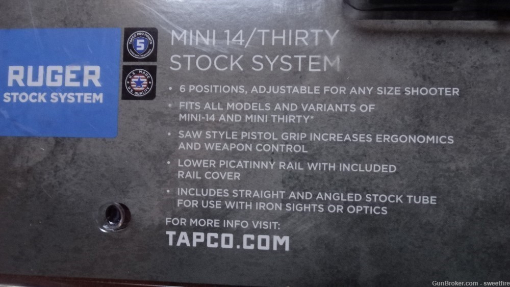 tapco stock system for ruger mini 14/30  black.  -img-1