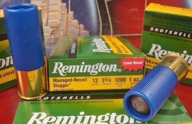 100 Remington 12 ga Slugger Slugs 2 3/4" RR12RSB 1200 FPS Low Recoil-img-2