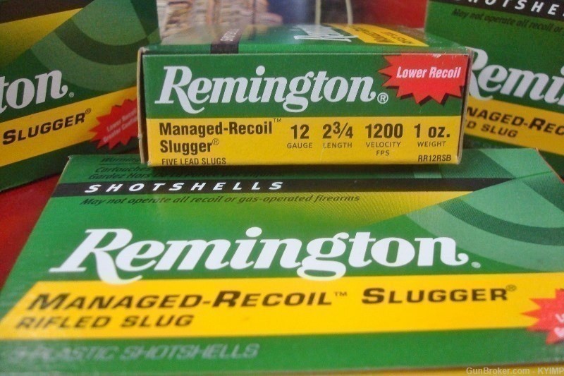 100 Remington 12 ga Slugger Slugs 2 3/4" RR12RSB 1200 FPS Low Recoil-img-3