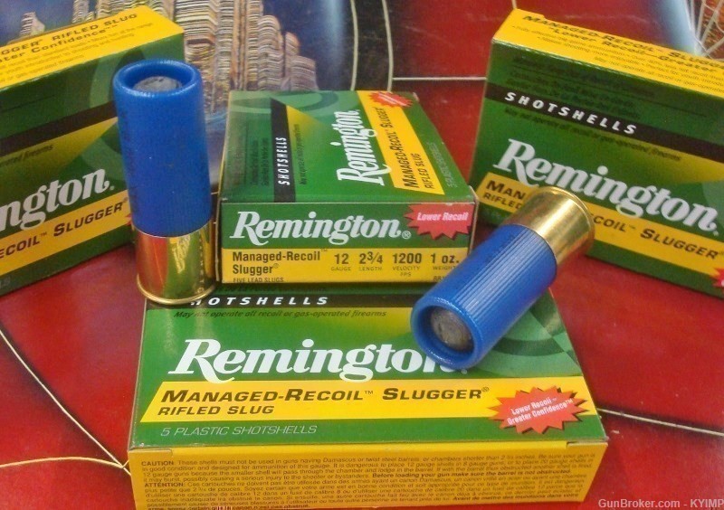 100 Remington 12 ga Slugger Slugs 2 3/4" RR12RSB 1200 FPS Low Recoil-img-5