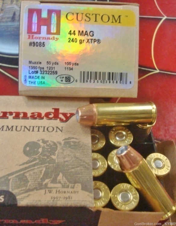 100 HORNADY 44 Magnum 240 grain XTP new Custom JHP ammunition 9085-img-1