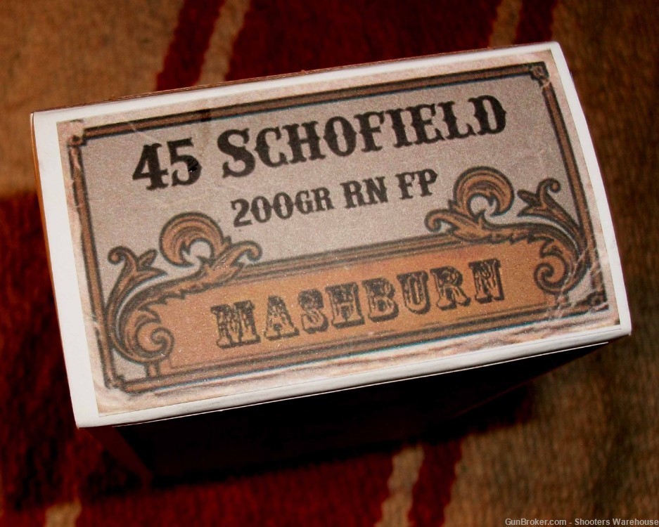 45 Schofield 200gr RNFP Mashburn Cartridge Company 50rds NEW-img-1