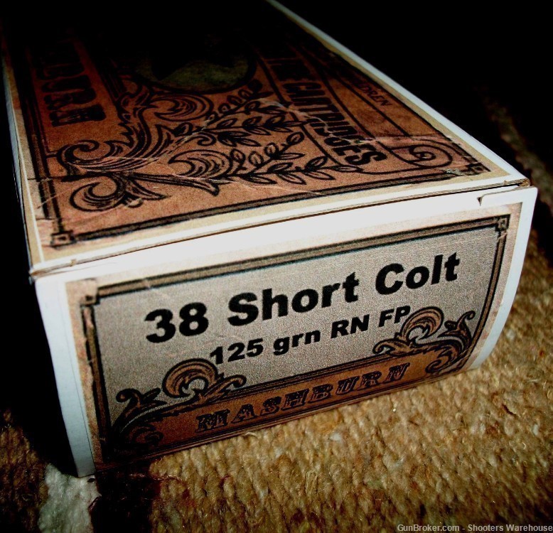 38 Short Colt 125gr RNFP Mashburn Cartridge Company 50rds NEW-img-1