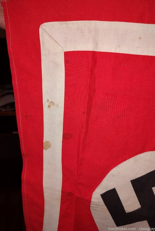 WWII German NSDAP Podium Banner, Original Salty, Been-There, Done-That Look-img-2