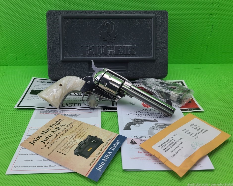 Ruger * VAQUERO * 45 COLT * BRIGHT POLISHED STAINLESS 4 3/4" BORN 2013 -img-18