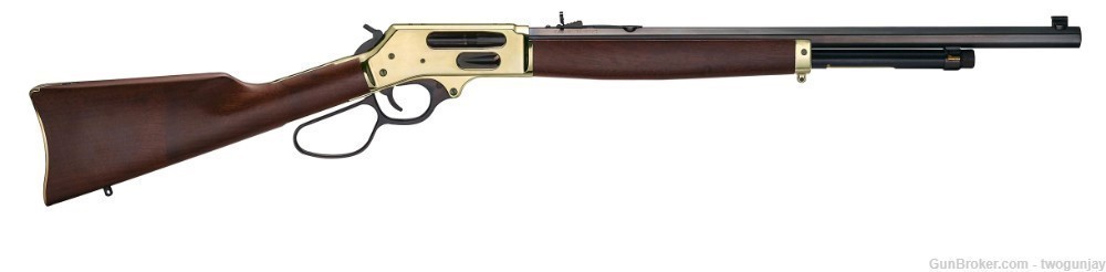 NEW-Henry Side Gate .45-70 Lever Action Brass, Wood Stock, Octagon (H010BG)-img-0