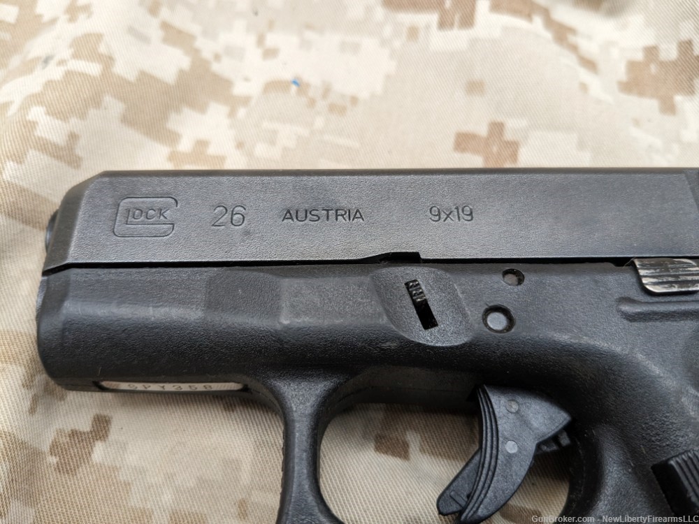 Glock 26 Gen 3 9mm Pistol G26 Used Good Condition 2-10rd Mag-img-3