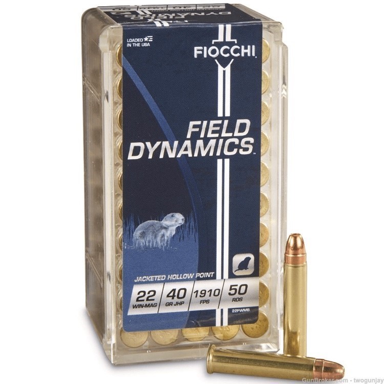 1,000 Rounds of Fiocchi Range Dynamics .22 Win Mag JHP Ammo 22FWMB-img-0