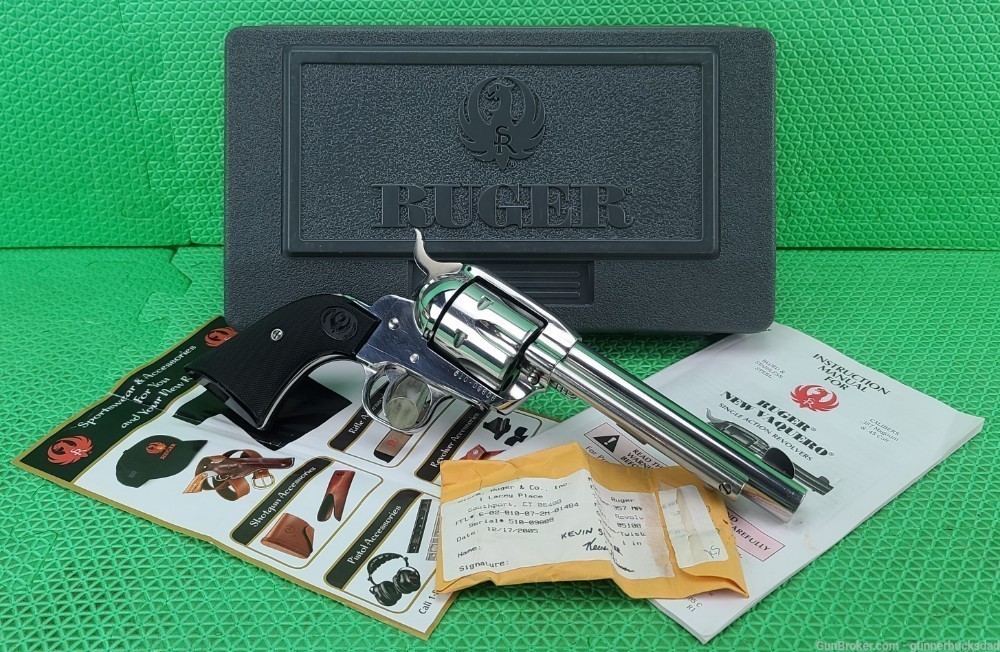 Ruger VAQUERO 357 Magnum 5 1/2" BRIGHT STAINLESS In Original Box Born 2005-img-1