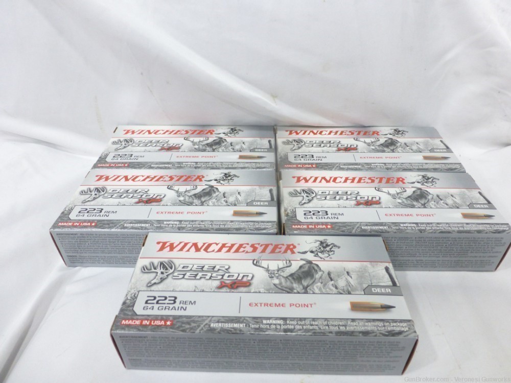 NIB 100 rd Winchester 223 Deer Season XP 64 gr Polymer Tip X223DS-img-0