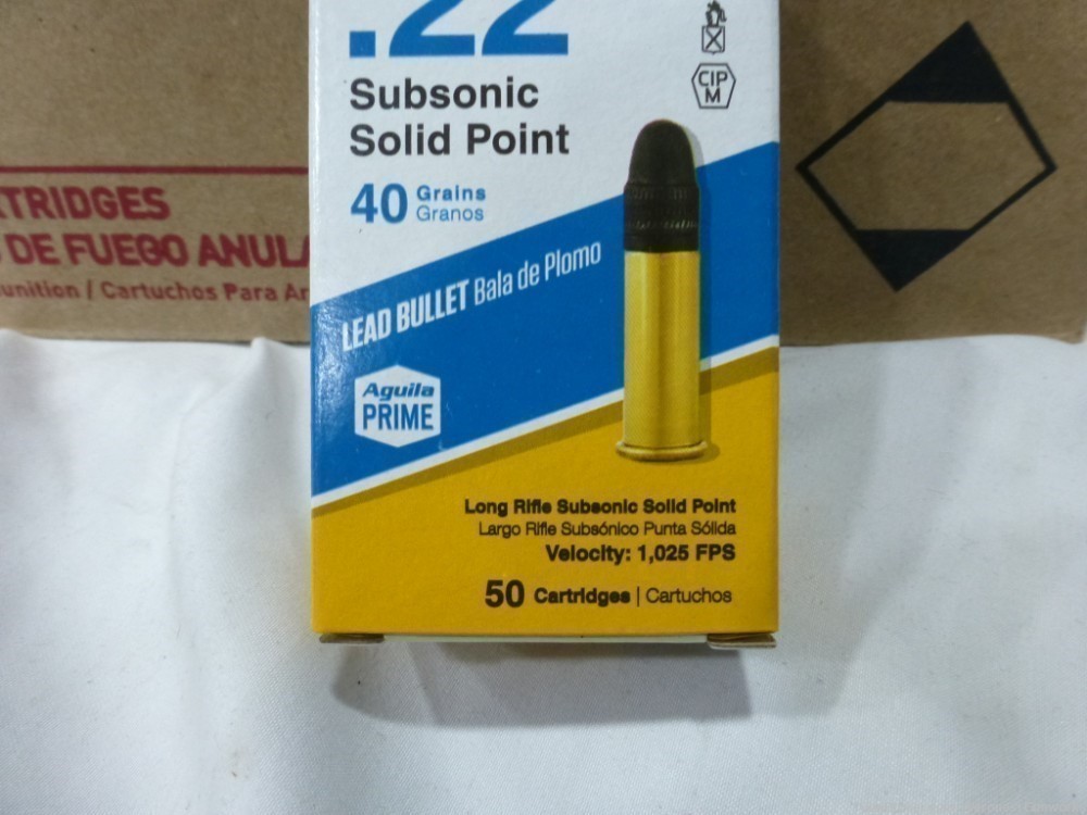 NIB 1000 Rounds Aguila 22 LR 40 gr Subsonic Solid Point 1B220269-img-1