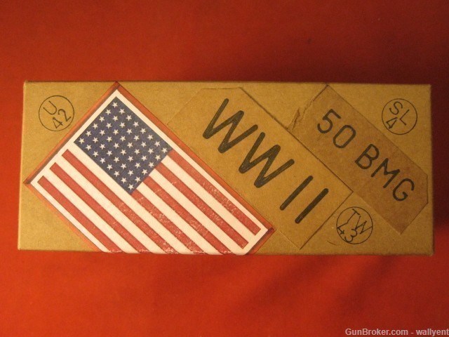 Authentic 50 Cal BMG WWII Brass U42 TW43 SL4 Casing B17 B24 Planes WW2 Box-img-0
