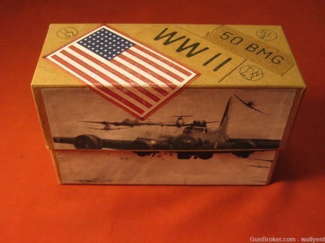 Authentic 50 Cal BMG WWII Brass U42 TW43 SL4 Casing B17 B24 Planes WW2 Box-img-1