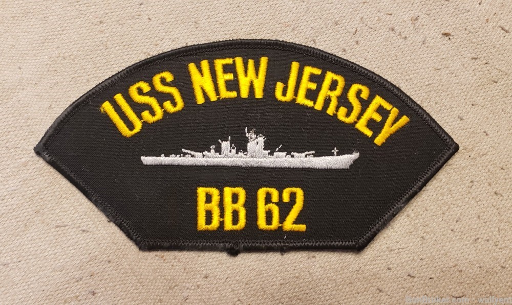 USS NEW JERSEY BB62 Patch embroidered ship Vietnam War Navy-img-0