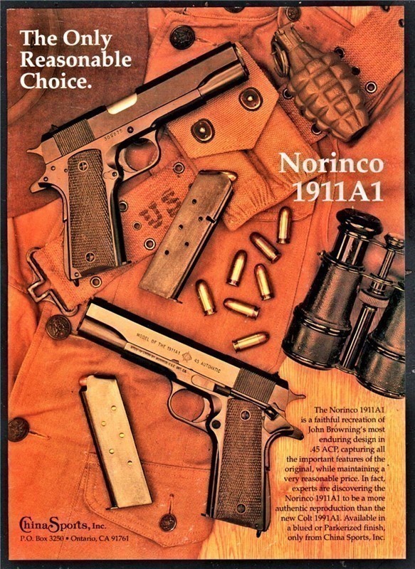 1993 NORINCO 1911A1 Pistol PRINT AD-img-0