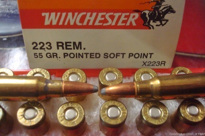 100 Winchester 223 FMJ 55 grain PSP Factory NEW X223R Ammo-img-2