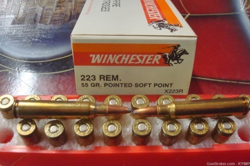 100 Winchester 223 FMJ 55 grain PSP Factory NEW X223R Ammo-img-1