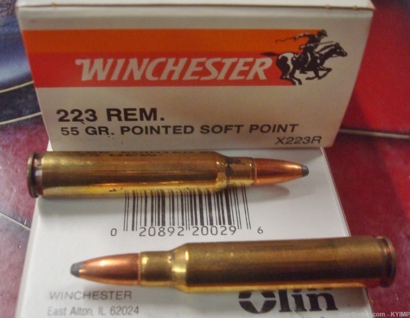100 Winchester 223 FMJ 55 grain PSP Factory NEW X223R Ammo-img-0