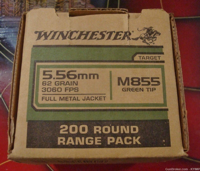 400 Winchester 5.56 M855 62 gr Green Tip Ammo XM855 WM855K SS109 WM855200-img-6