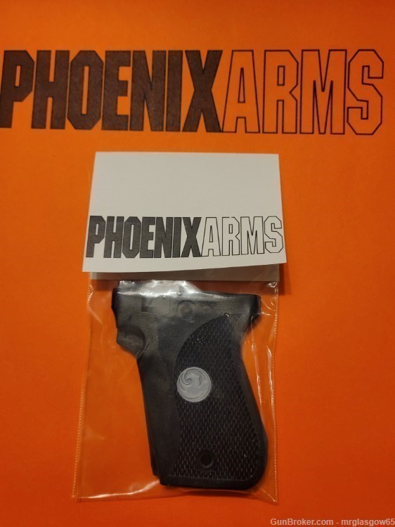 Phoenix Arms HP22A, HP25A, HP22, HP25, 22LR 25ACP Black Grip with Medallion-img-0