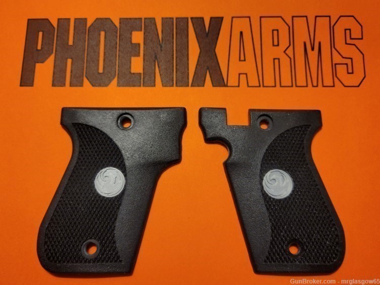 Phoenix Arms HP22A, HP25A, HP22, HP25, 22LR 25ACP Black Grip with Medallion-img-1