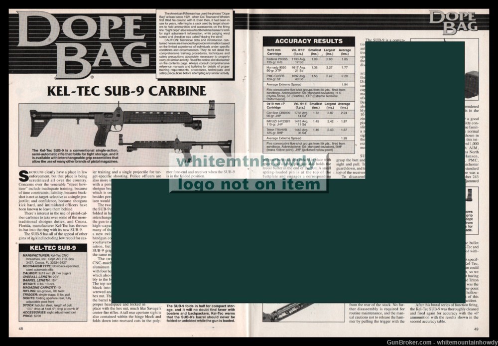1997 KEL-TEC SUB-9 Carbine Evaluation Article-img-0