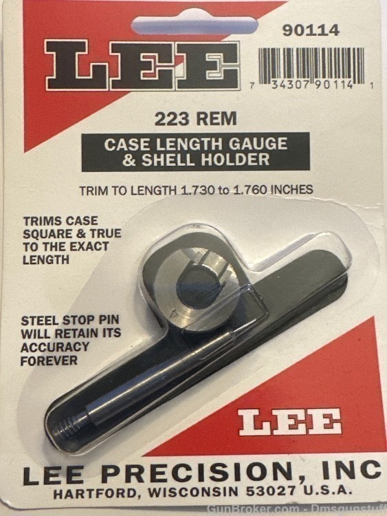 LEE 223 REM Case Length Gauge &Shell Holder-img-0